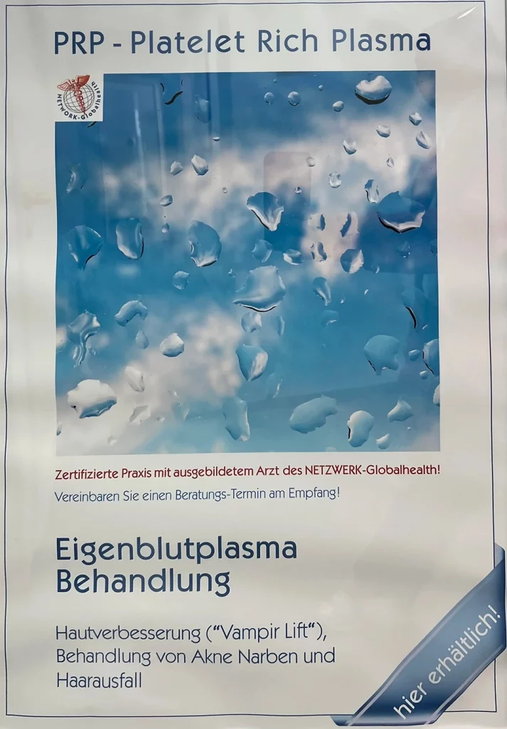 Eigenblutplasma-Behandlung Eigenblutplasma-Behandlung